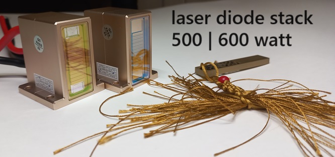 Catalog of 808nm laser diode stacks 200, 250, 300, 300, 350, 400, 500, 600, 600, 800, 1000, 1200, 1600, 2400 watts