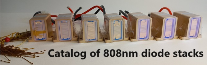 Catalog of 808nm diode stacks