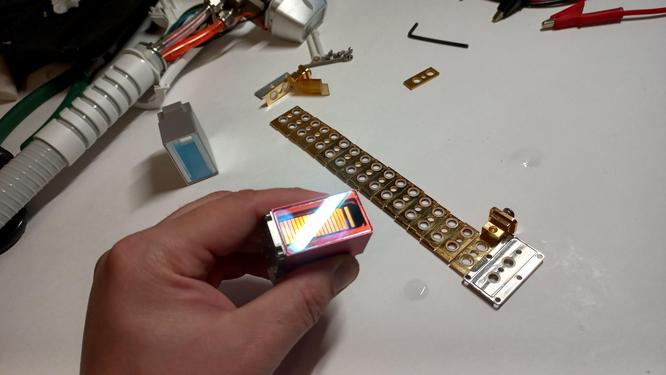 Replaced cassette in a cosmetic laser
