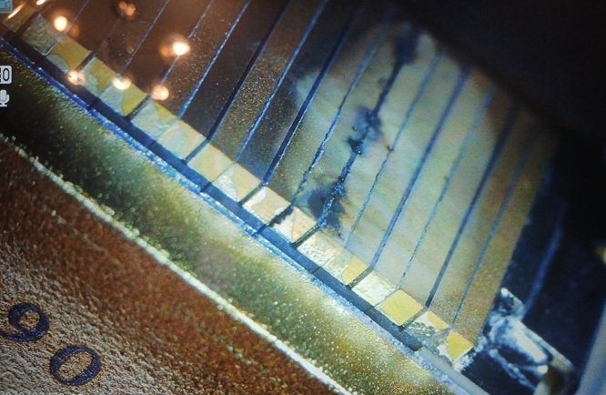 Inspection report on HPL 500W diode stack with 10 bars